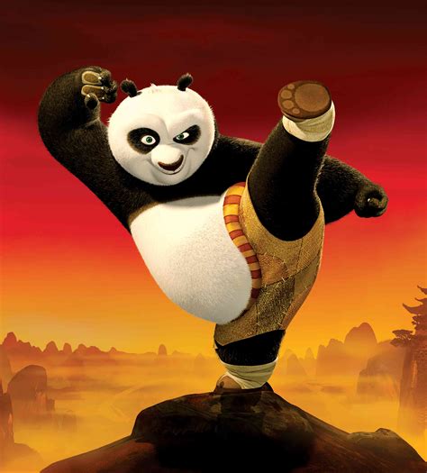 panda doing kung fu